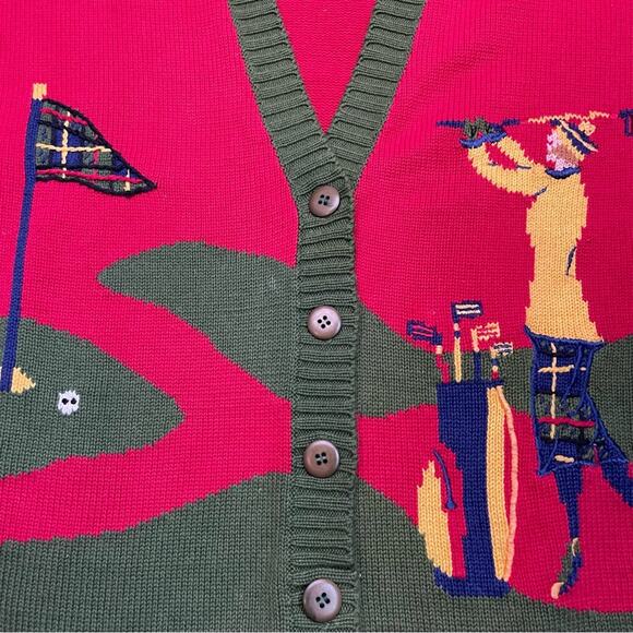 EVAN PICONE golf novelty Cardigan/sweater - Picture 5 of 11